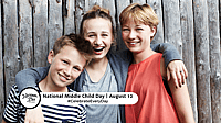 NATIONAL MIDDLE CHILD DAY  August 12