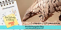 World Pangolin Day - Third Saturday in February