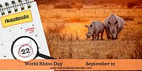 World Rhino Day - September 22