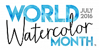 World Watercolor Month July 2016 Primary Logo
