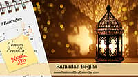 Ramadan Begins - Changes Annually