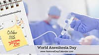 World Anesthesia Day - October 16