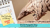 World Pangolin Day - Third Saturday in February