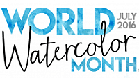 World Watercolor Month July 2016 Primary Logo