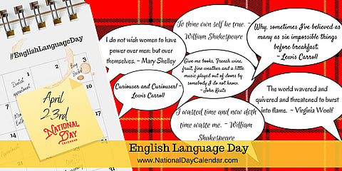 English Language Day - April 23rd