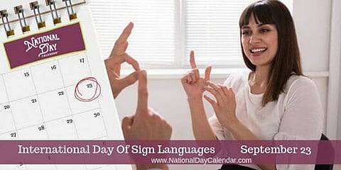 International Day of Sign Languages - September 23
