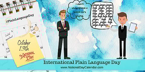 International Plain Language Day - October 13