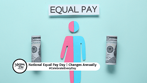 NATIONAL EQUAL PAY DAY  Changes Annually
