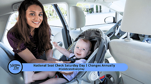 NATIONAL SEAT CHECK SATURDAY  Changes Annually
