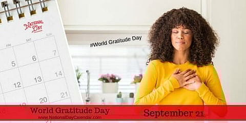 World Gratitude Day - September 21