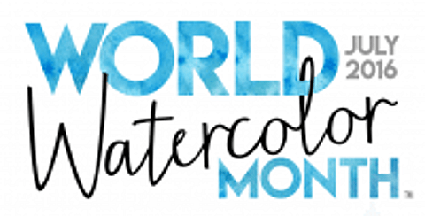 World Watercolor Month July 2016 Primary Logo