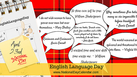 English Language Day - April 23rd