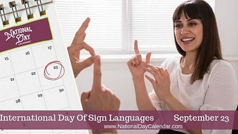 International Day of Sign Languages - September 23