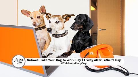 NATIONAL TAKE YOUR DOG TO WORK DAY  Friday After Father's Day