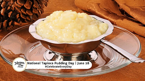 NATIONAL TAPIOCA PUDDING DAY  June 28