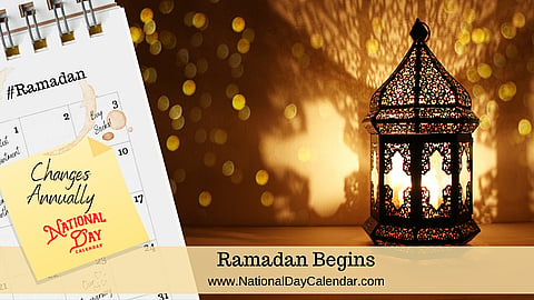 Ramadan Begins - Changes Annually