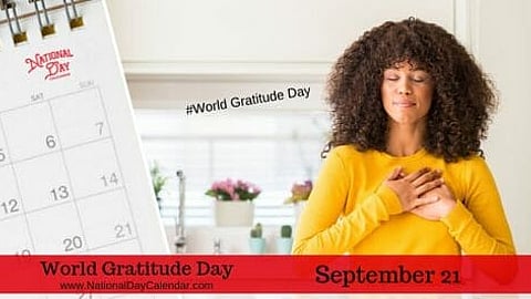 World Gratitude Day - September 21