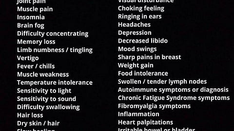 National Breast Implant Awareness Month Symptom List