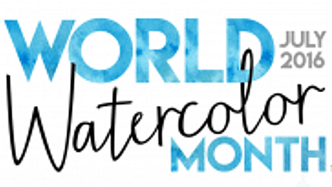 World Watercolor Month July 2016 Primary Logo