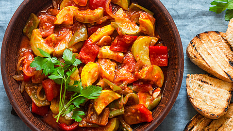 Ratatouille, eggplant, zucchini, vegetables, Italian