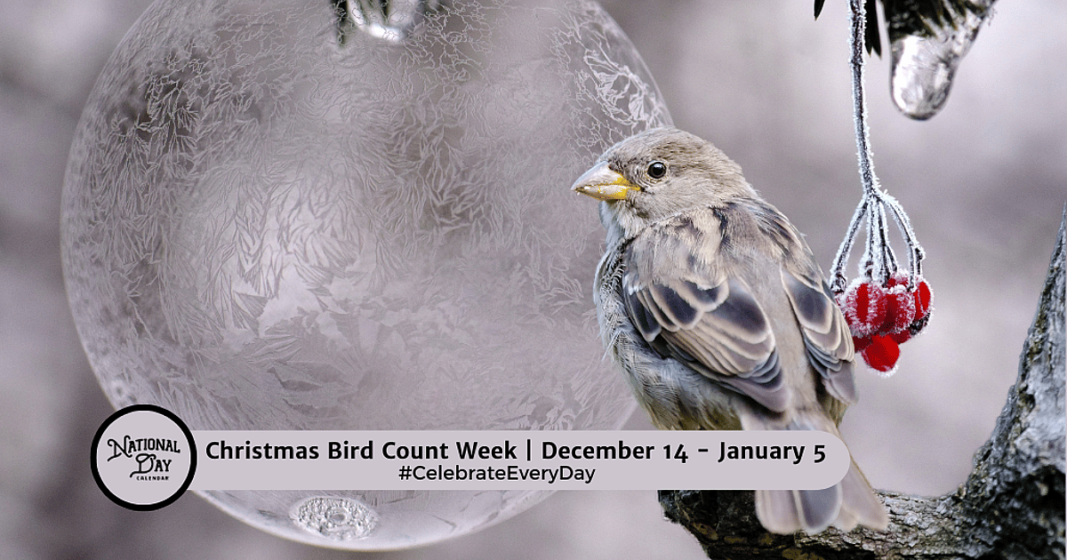 CHRISTMAS BIRD COUNT WEEK - January 5, 2026 - National Day Calendar