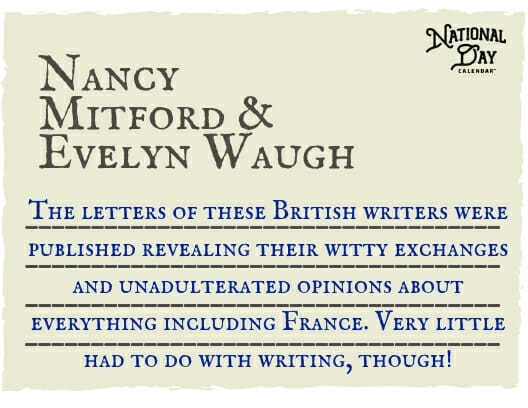5 Famous People Who Were Pen Pals - Nancy Mitford and Evelyn Waugh