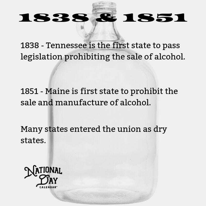 Prohibition Timeline - 1838