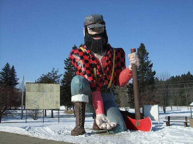 Statue of Paul Bunyon in Akeley, MN