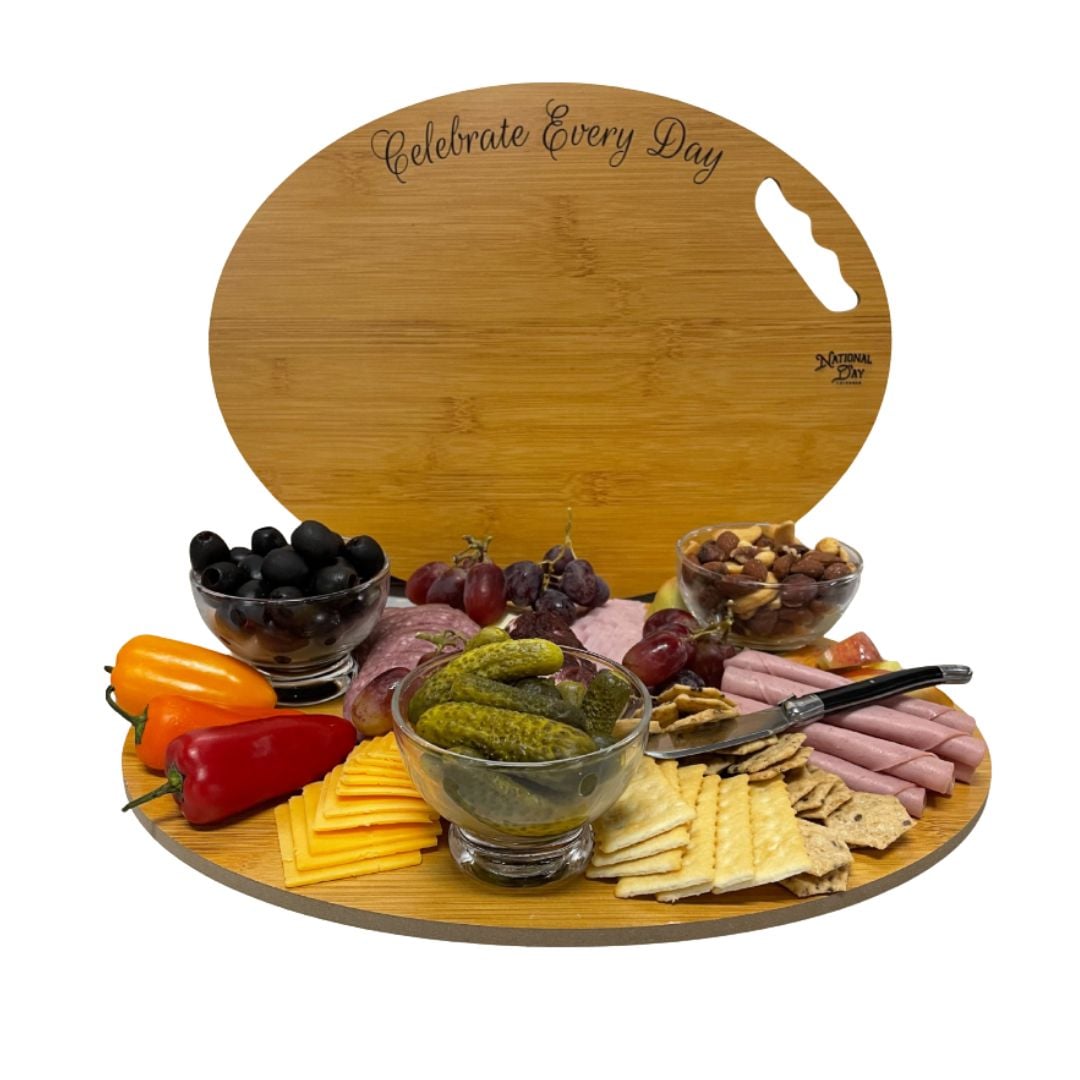 Oval Wooden Charcuterie Cutting Board